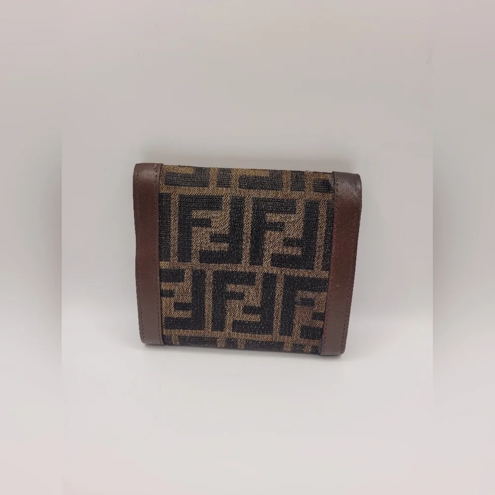 FENDI Wallet Zucca Canvas Brown